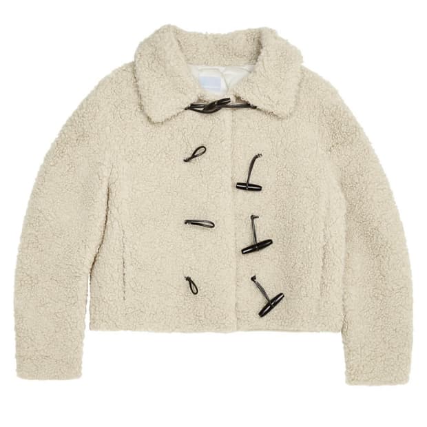 (S) 떡볶이 양털 자켓 퍼자켓 아이보리