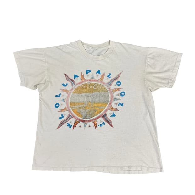 빈티지 90s 앨리스 인 체인스 Dirt 롤라팔루자 프로모 티셔츠