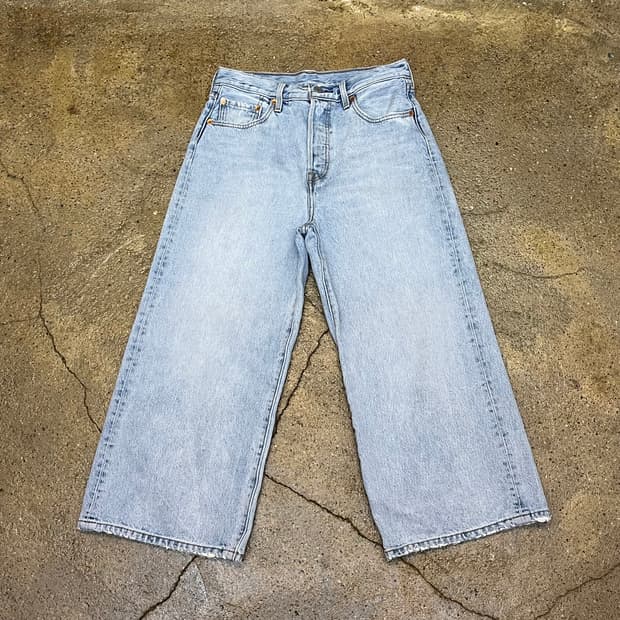 미국 리바이스 프리미엄 와이드 데님 팬츠 10부
