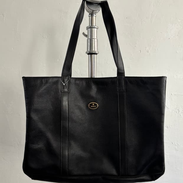 Gucci 구찌 블랙 레더 토트백