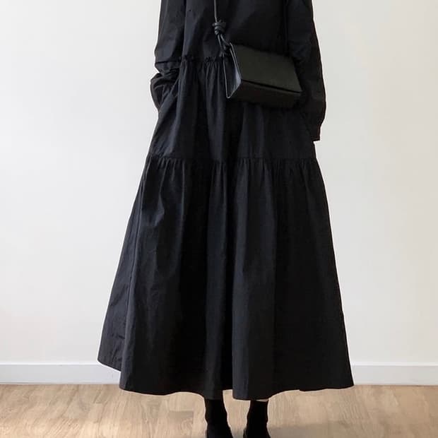 유노이아 티어드 원피스 (화이트)