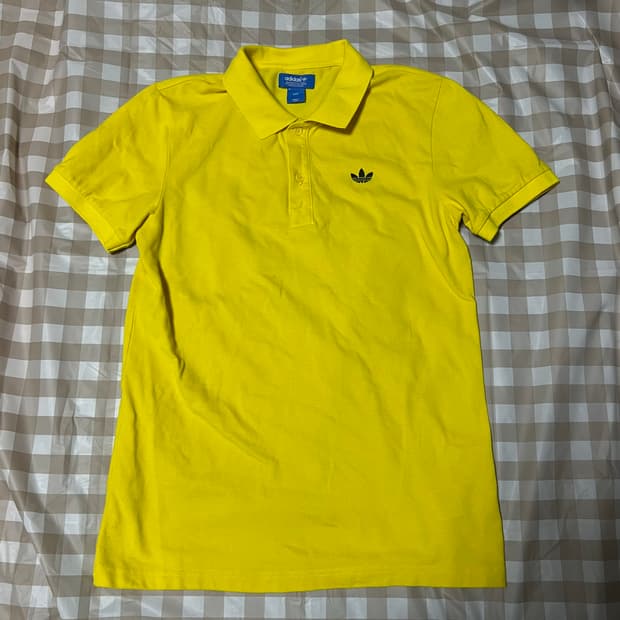 아디다스 트레포일 옐로우 폴로티 95 반팔 반팔티 PK티 불꽃 트레이닝