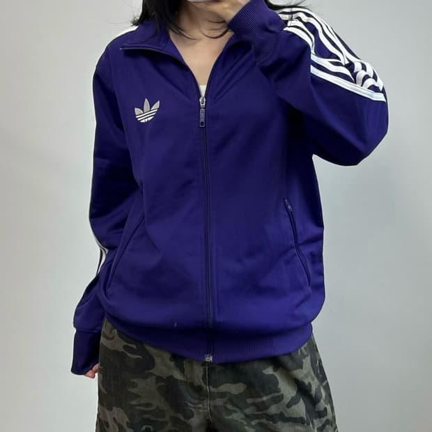 아디다스 퍼플 파이어버드 트랙탑 져지