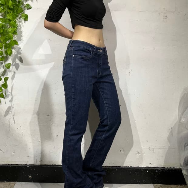 리바이스 715 진청 부츠컷 로우라이즈 데님 팬츠 청바지 30