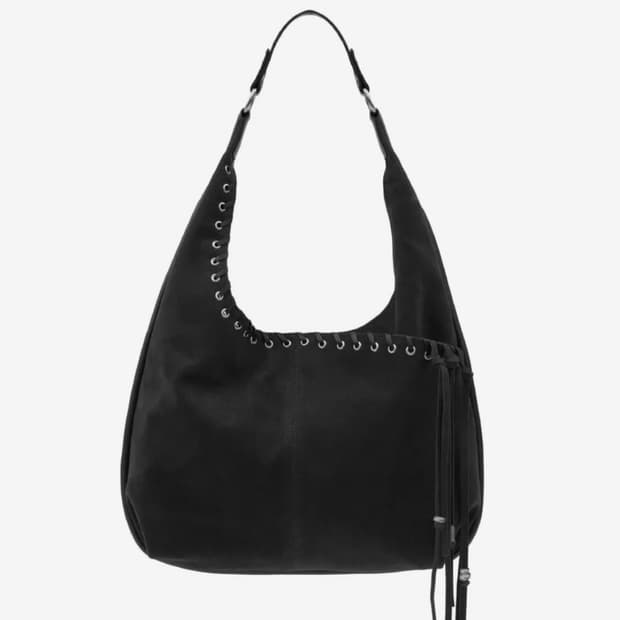 여밈 medium slash hobo bag (블랙, 브라운, 베이지)