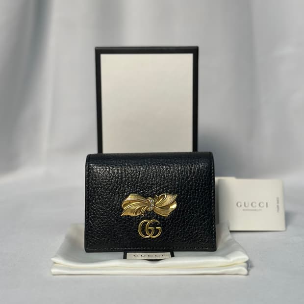 구찌 마몽 리본보우 반지갑