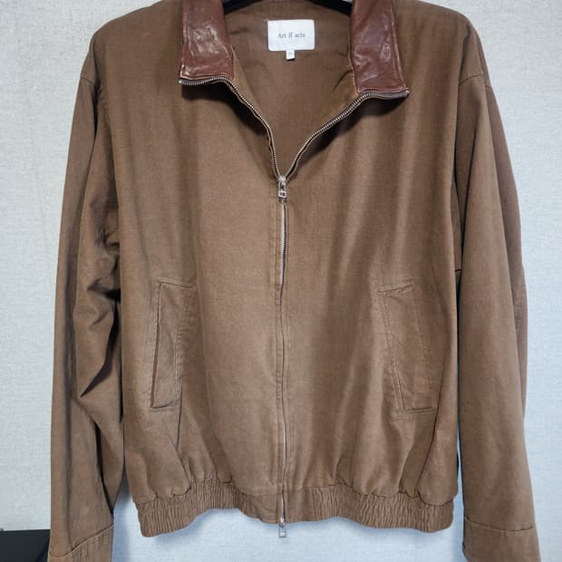 [XL] 아트이프액츠 워시드 레더 카라 자켓 토바코