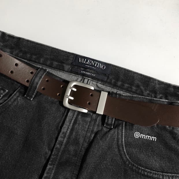 [Unisex]Doubel hole leather belt