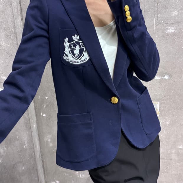 Polo 폴로 신형라벨 네이비 우먼 블레이저
