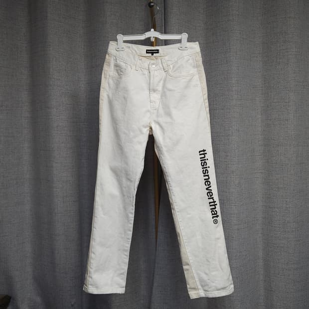 S ) 디스이즈네버댓 크림/베이지 데님 팬츠