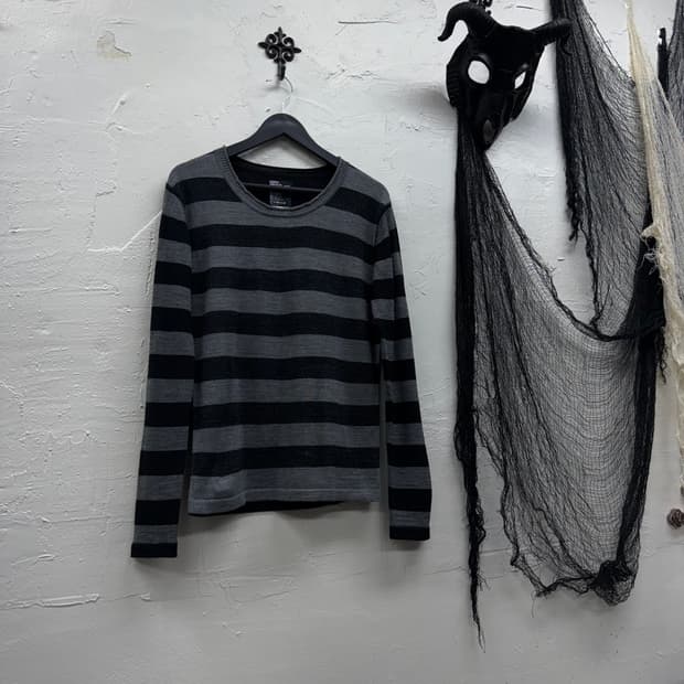Ppfm gray stripe knit