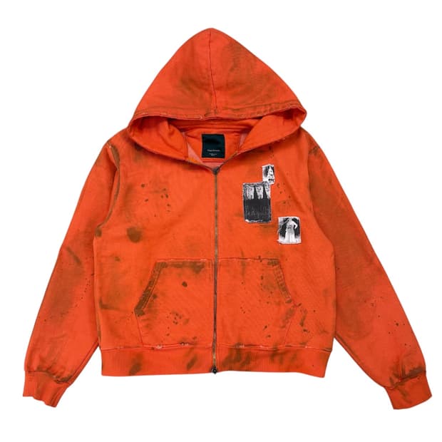 언더마이카 더티오렌지 후드집업