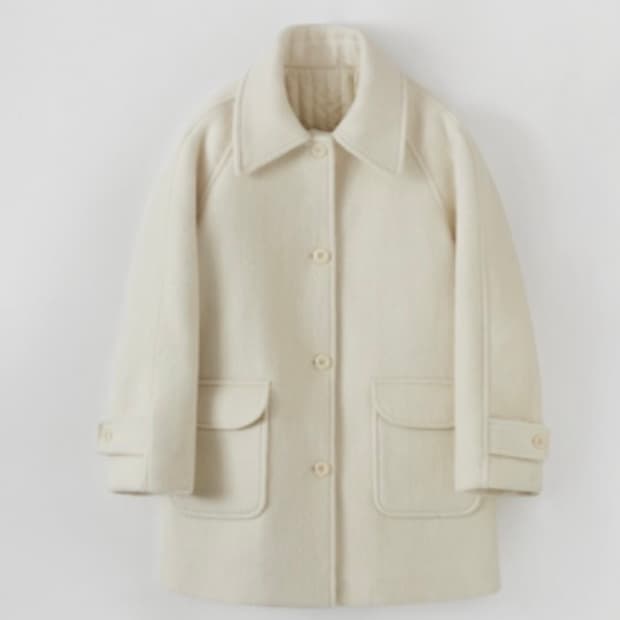 오로 oro 부클 하프 울 코트