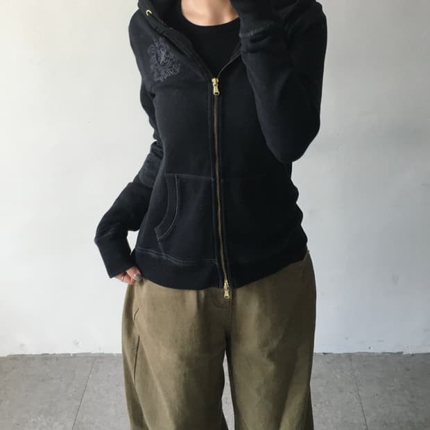 타미힐피거 자수로고 후드집업