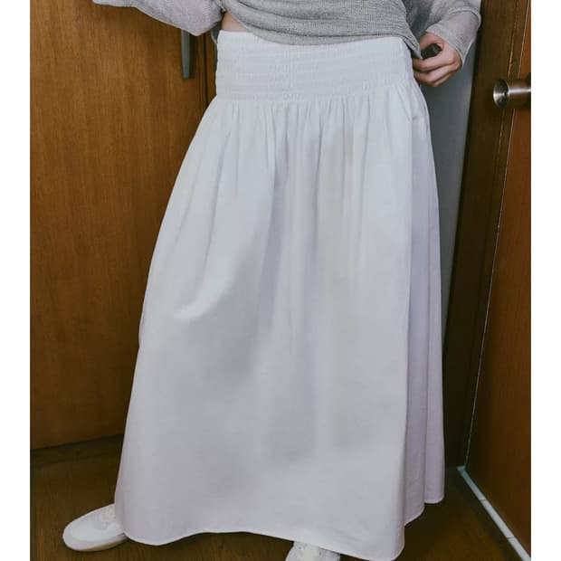 포플린 미디 원피스