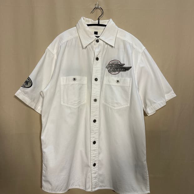 할리데이비슨 반팔 스트라이프 셔츠 처분 