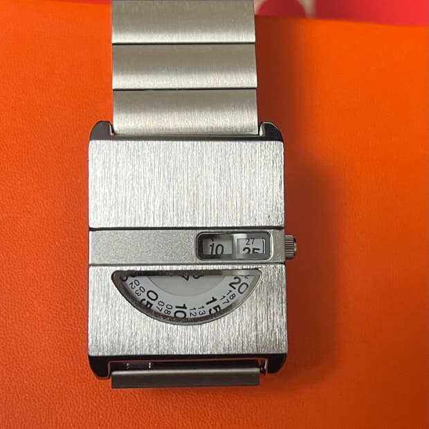 빈티지 메탈 사각 시계 일본 무브먼트