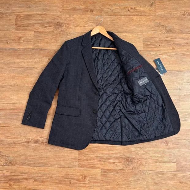새제품 브룩스힐 FW 캐주얼 콤비 자켓 100 누빔 헤링본 