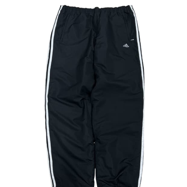 아디다스 올드스쿨 삼선 우븐 웜업 팬츠 블랙 (밑단 스트링)