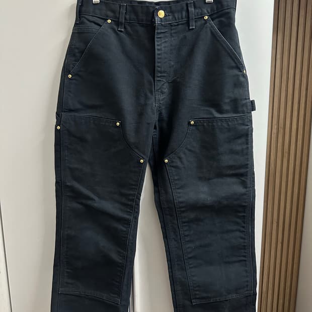 칼하트 B01-M 더블니 워크 팬츠 30x30 블랙