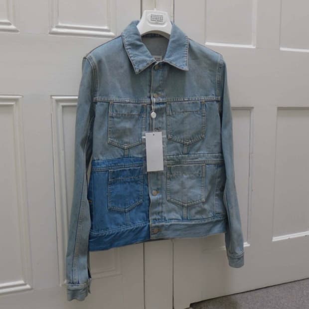 마르지엘라 17ss 블루 패치워크 데님 자켓