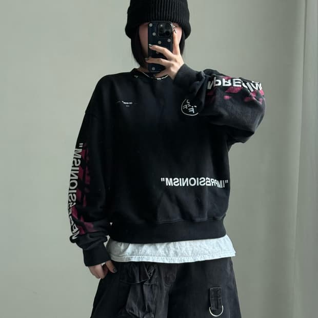 19ss 오프화이트 스탠실 애로우 맨투맨