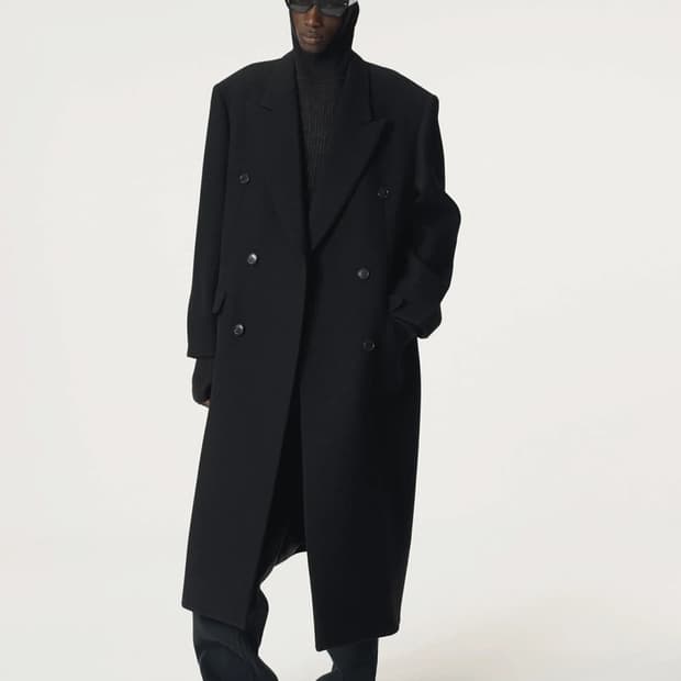 [XL] 렉토 25FW 클래식 더블 코트 블랙