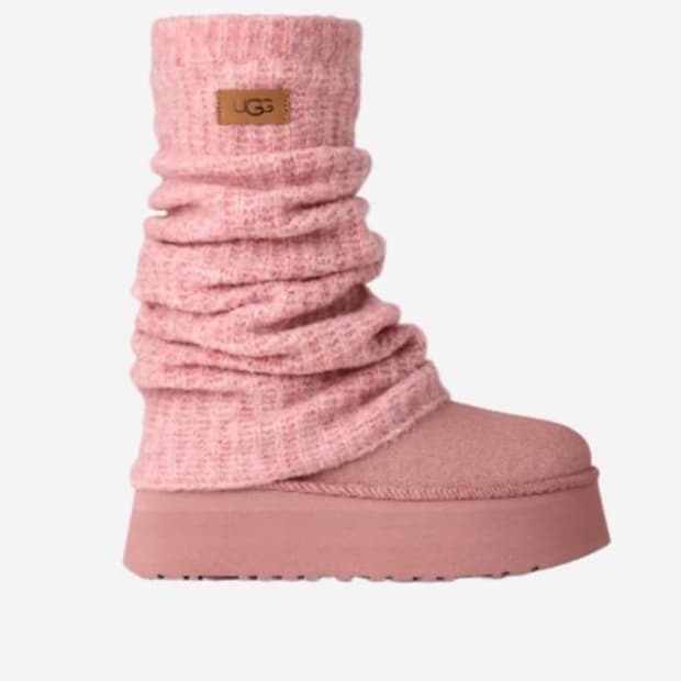 Ugg 어그 클래식 미니 디퍼 레그워머 핑크