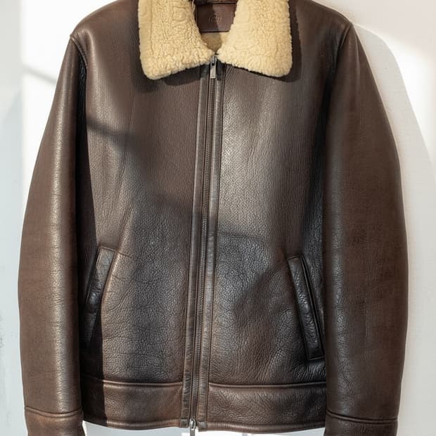 마시모 두띠 시어링 레더 자켓