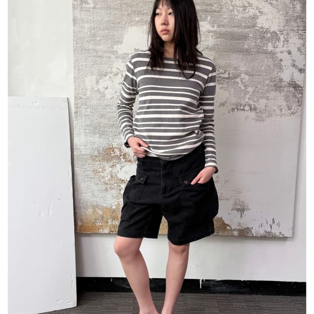 코튼 스트라이프 탑 