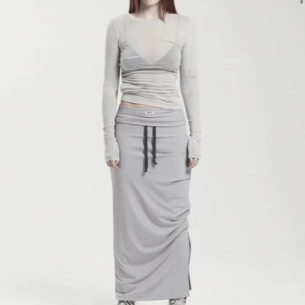 오도어 Jersey shirring skirt 저지 셔링 스커트