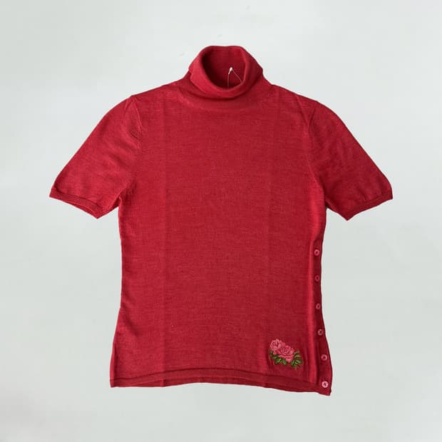 폴스미스 자수 디자인 하프 터틀넥 니트