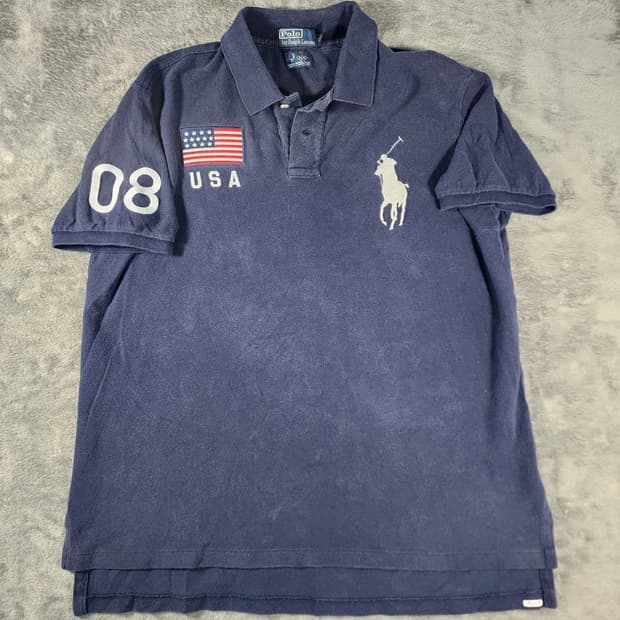 폴로 랄프로렌 USA 국대 빅포니 카라티 네이비
