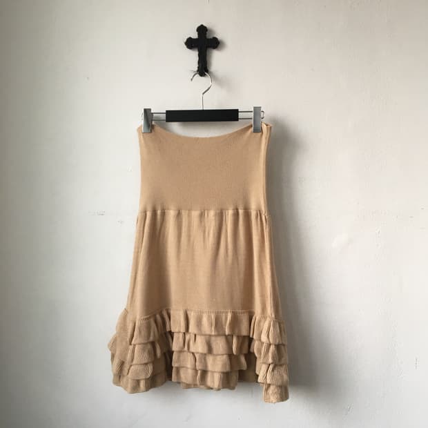 Layer point knit skirt