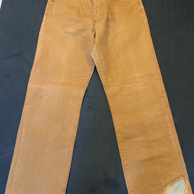 90s LVC 일본 704 신치백 워크팬츠 덕캔버스 복각 허리단면 40
