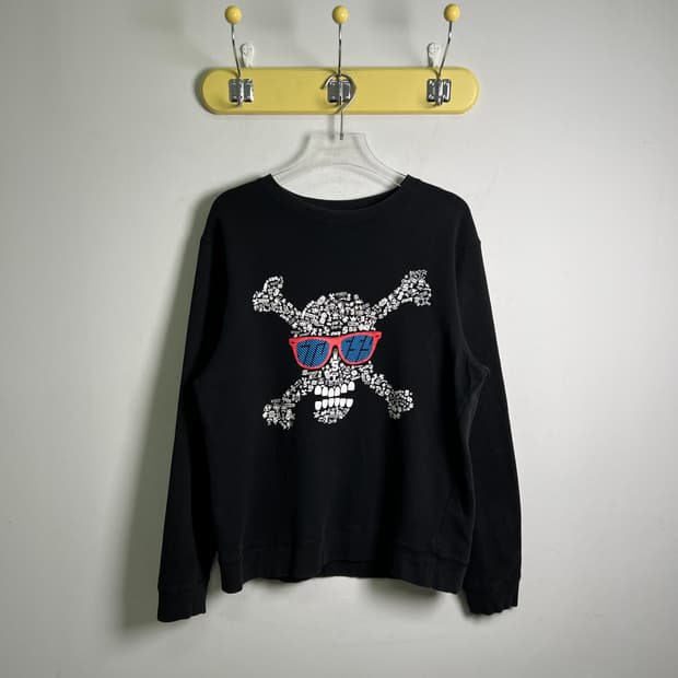 00's 스투시 빈티지 스컬 앤 그래니 맨투맨 L