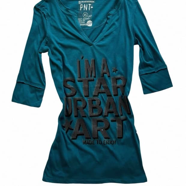 빈티지 5부 티셔츠