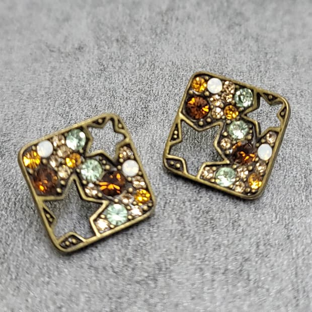 vintage star earrings