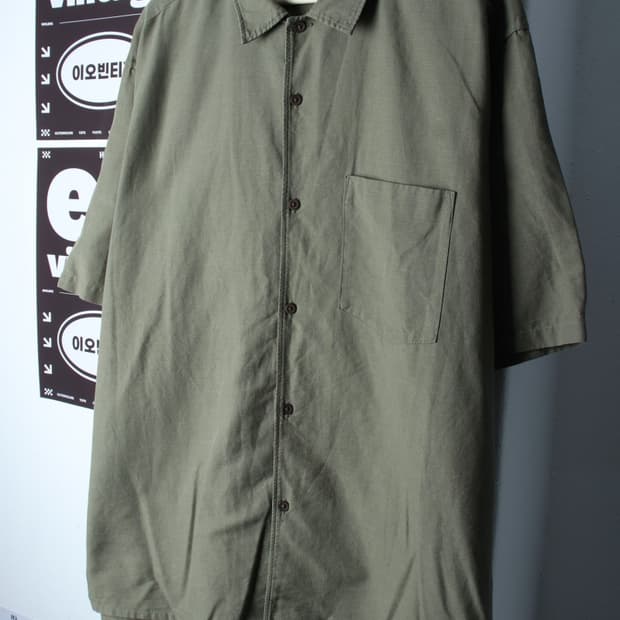 (3XL) 유니클로 반팔 카라 티셔츠 셔츠 남방 빅사이즈 마-H33590