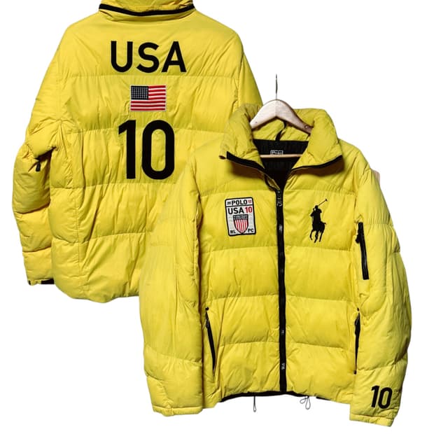 폴로 USA 성조기 빅포니 MA-1 푸퍼 패딩 자켓