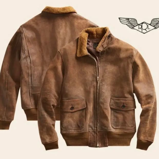 더블알에 러프아웃 스웨이드 G-1 플라이트 레더 m