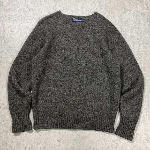 [95] 80s 폴로 랄프로렌 셔틀랜드 울 니트 그레이