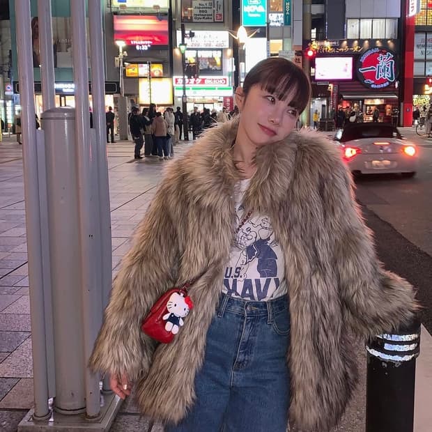 온무드 Have mix fur half coat 퍼자켓