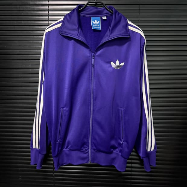 아디다스 구 파이어버드 퍼플 보라 져지 트랙탑 집업 100 L 올드스쿨 