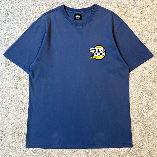 스투시 STUSSY 핫 80 반팔 티셔츠 미드나잇