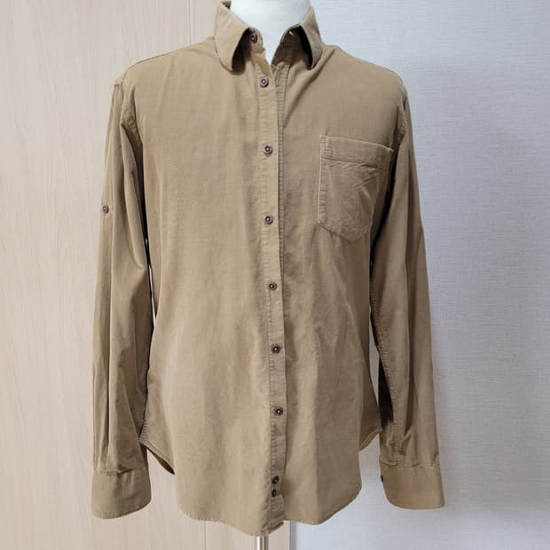 자라맨 ZARAMAN 코듀로이 롤업셔츠 105 베이지