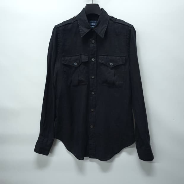 랄프로렌 블루라벨 00's 여성 린넨 견장 셔츠 (슬림핏 2사이즈)