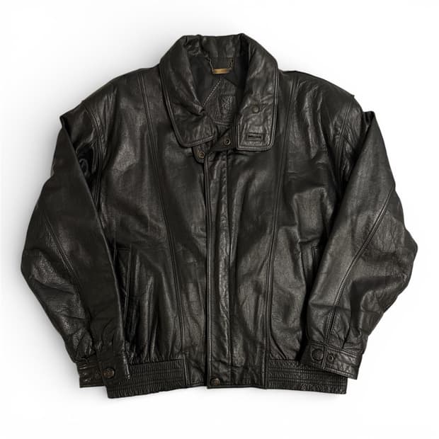 Vintage playboy leather jacket xl