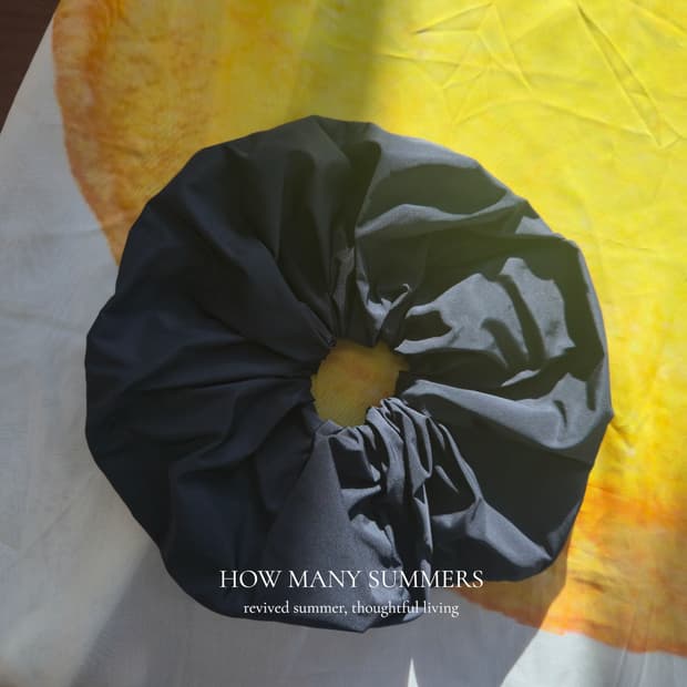 Large ​블랙 무지 곱창 헤어스크런치