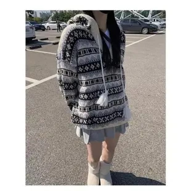 애니원모어 스노우 벌룬 후드니트